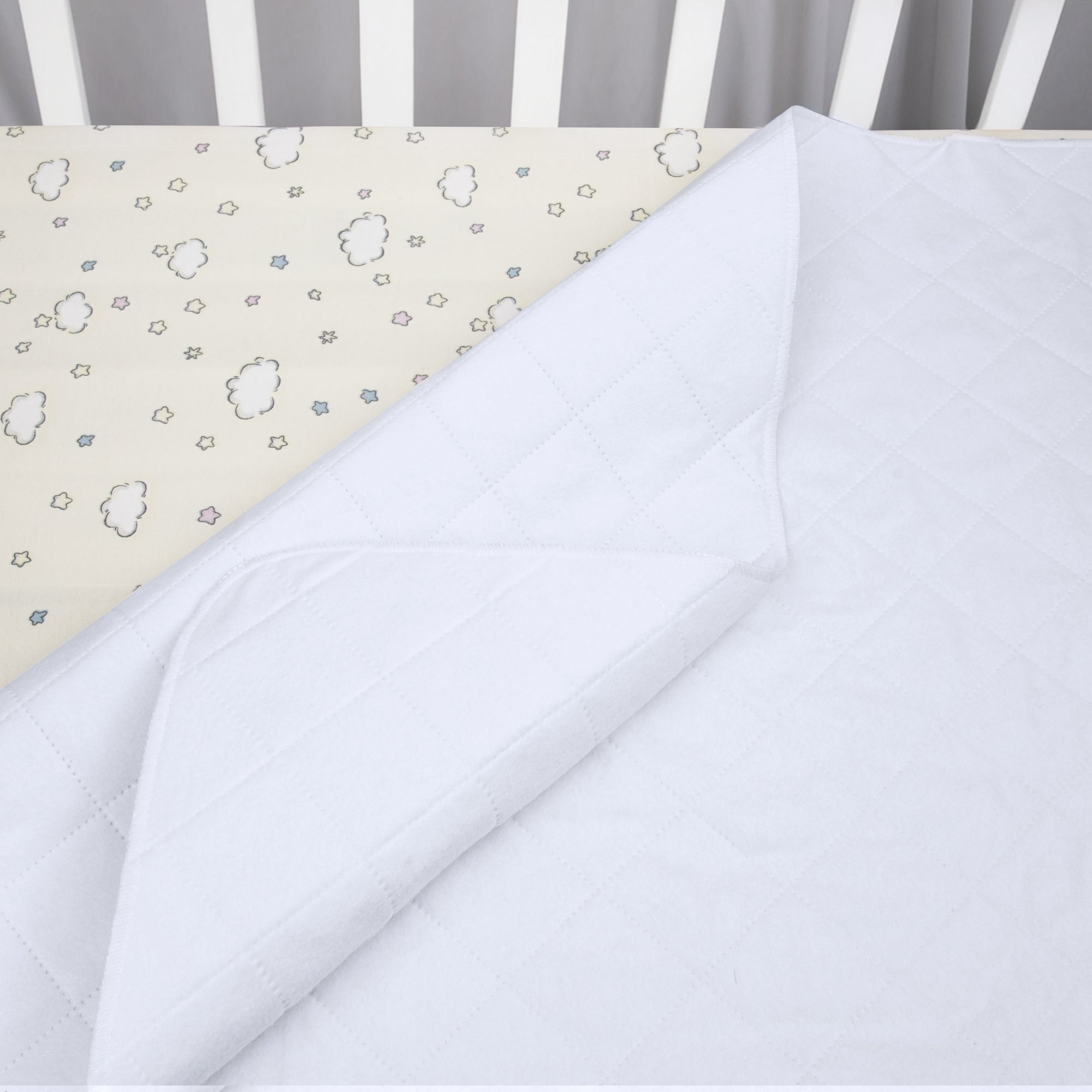 Parent's Choice Reversible Fleece Multi Use Pads, White, 36" x 27", 2 Pack