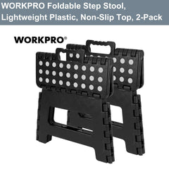 WorkPro Foldable Step Stools 2-Pack Plastic