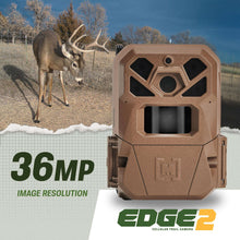 Tan cellular trail camera with front lens array and sensor window
