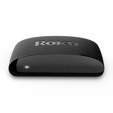 Roku Express streaming media player device, black with Roku logo on top