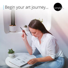 Pencil sketching set with pencil and sketch paper during drawing