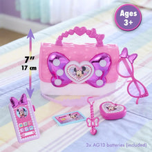 Pink heart Minnie Mouse bowfabulous bag set with phone, charm, and wrist strap