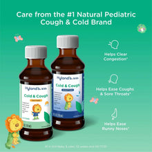 Kids cold & cough medicine set with two brown bottles and a combo box