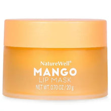 NatureWell Mango Lip Mask jar with orange-yellow label text.