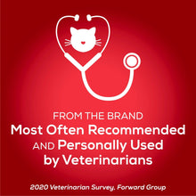 Veterinarian recommended cat litter badge with stethoscope and cat heart icon