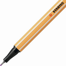 Plum fineliner pen close-up with black tip