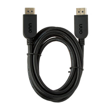 Coiled DisplayPort cable with two black male connectors