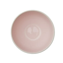 Blush stoneware bowl, round shape with glossy glaze