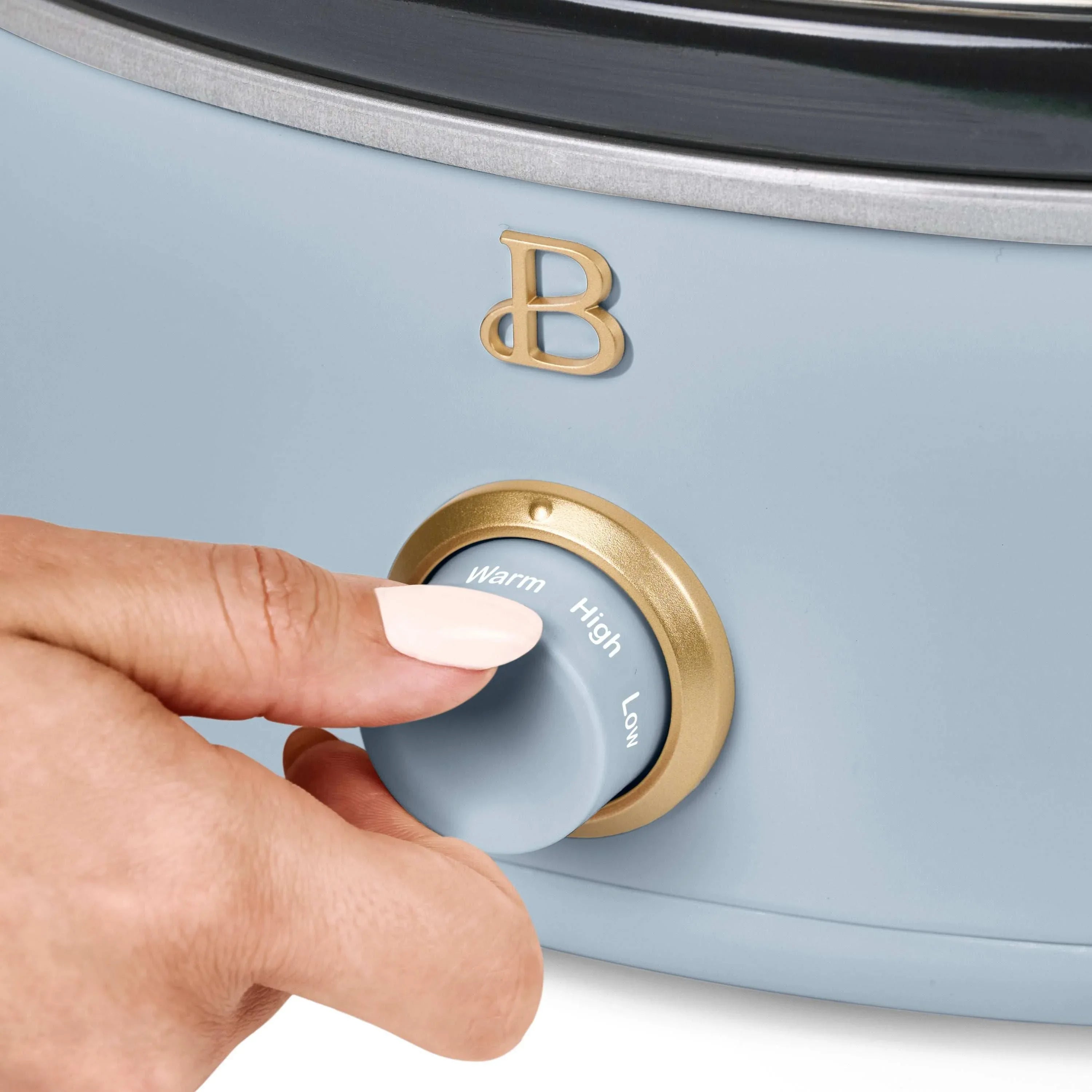 Beautiful 2.5 Qt Dip and Serve Manual Slow Cooker, Cornflower Blue by Drew Barrymore - USA MEGA SHOP