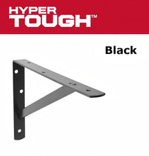 Hyper Tough black heavy-duty shelf bracket with triangular support and bolt holes.