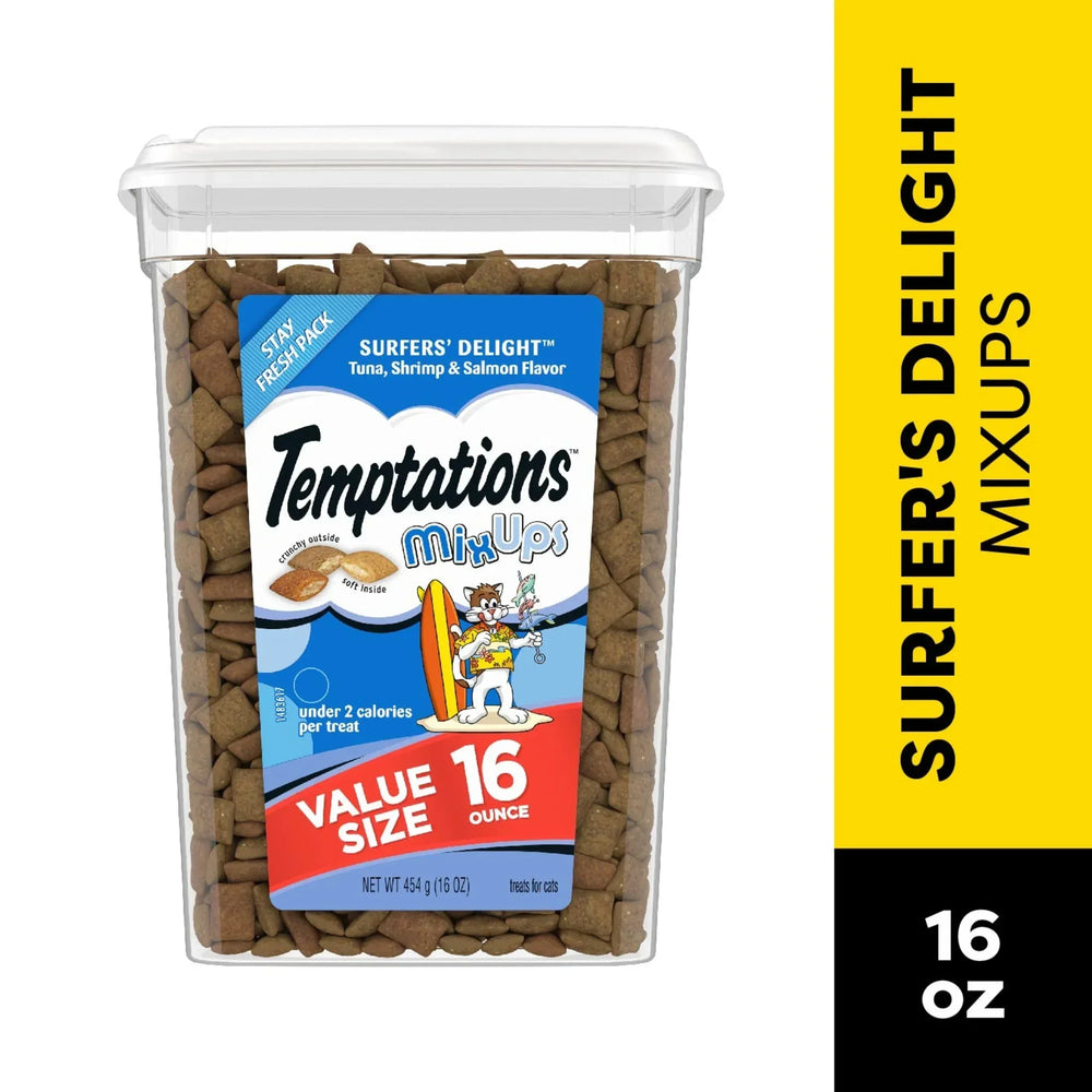 Temptations Mixups Surfer'S Delight Flavor Crunchy And Soft Cat Treats - USA MEGA SHOP