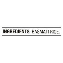 Ingredients label: basmati rice