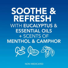 Solid balm stick with menthol and camphor scent icons, non-medicated