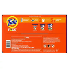 Tide PODS Spring Meadow detergent pacs box back panel with usage icons and barcode