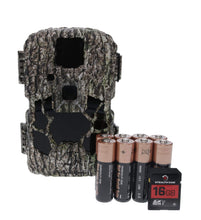 Camouflaged trail camera with batteries and memory card included