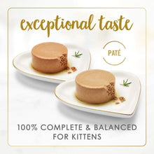 Kitten classic pate with two pate portions on small white plates