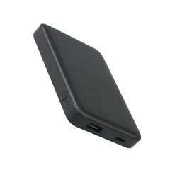 onn 5000mAh Portable Power Bank with USB-C and USB-A ports, Compact Size, LED Indicator Lights, Black - Compatible with iPhone, iPad, AirPods, Samsung Galaxy, Note, Pixel & More