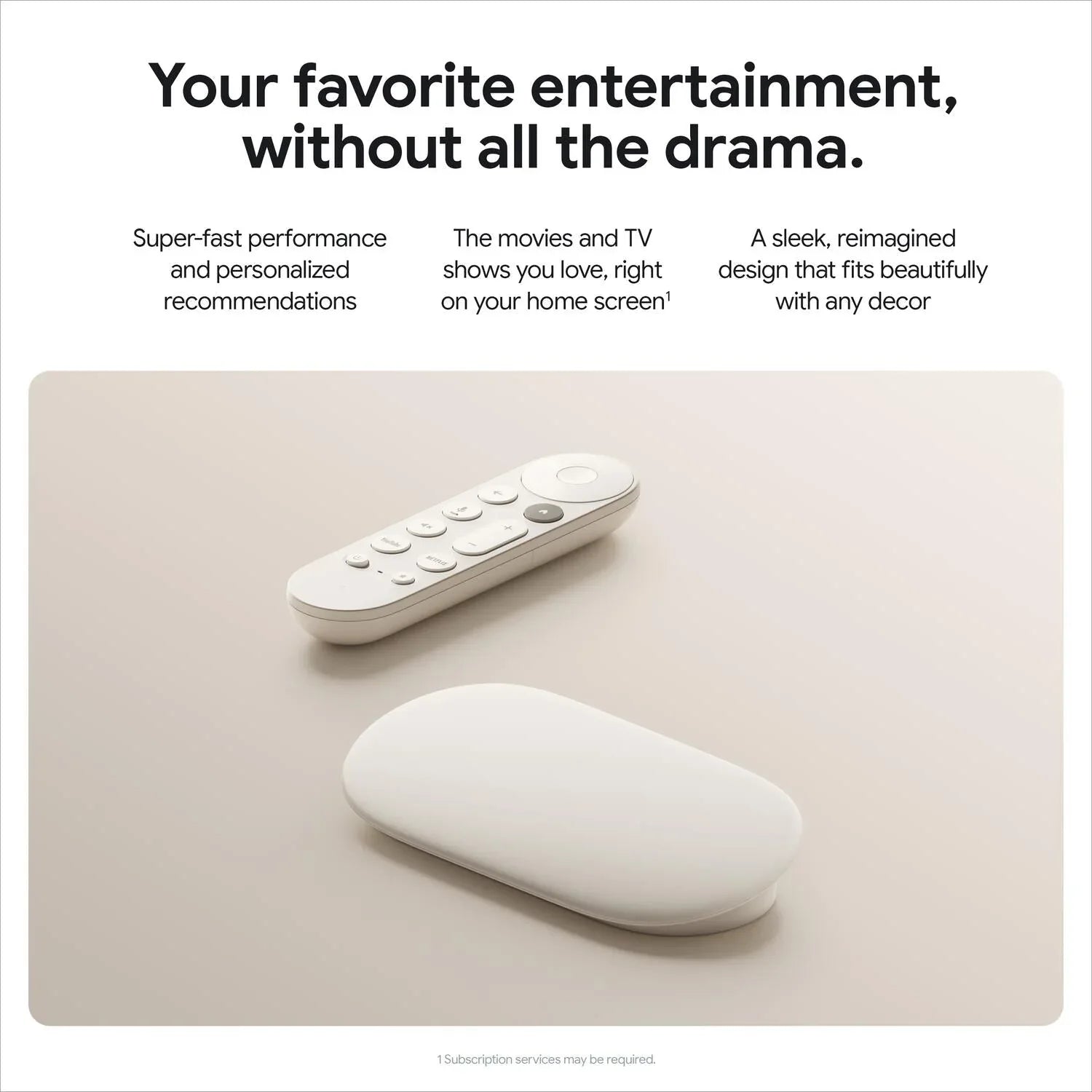 Google TV Streamer 4K - Fast Streaming Entertainment on Your TV with Voice Search Remote - Watch Movies, Shows, Live TV, and Netflix in 4K HDR - Smart Home Control - 32 GB of Storage - Haze - USA MEGA SHOP