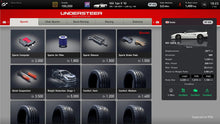 Gran Turismo 7 PS4 tuning parts menu with tire and suspension options