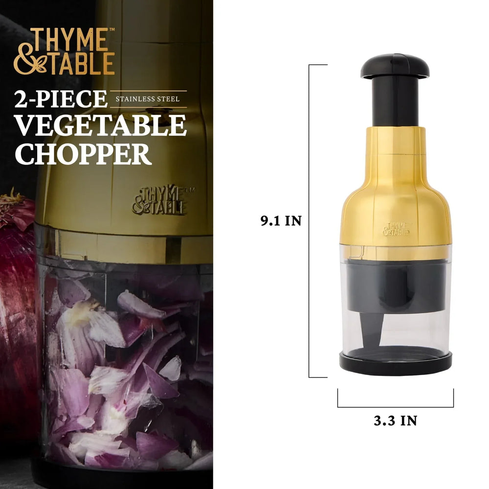 Thyme & Table Veggie Chopper with Stainless Steel Blade - USA MEGA SHOP