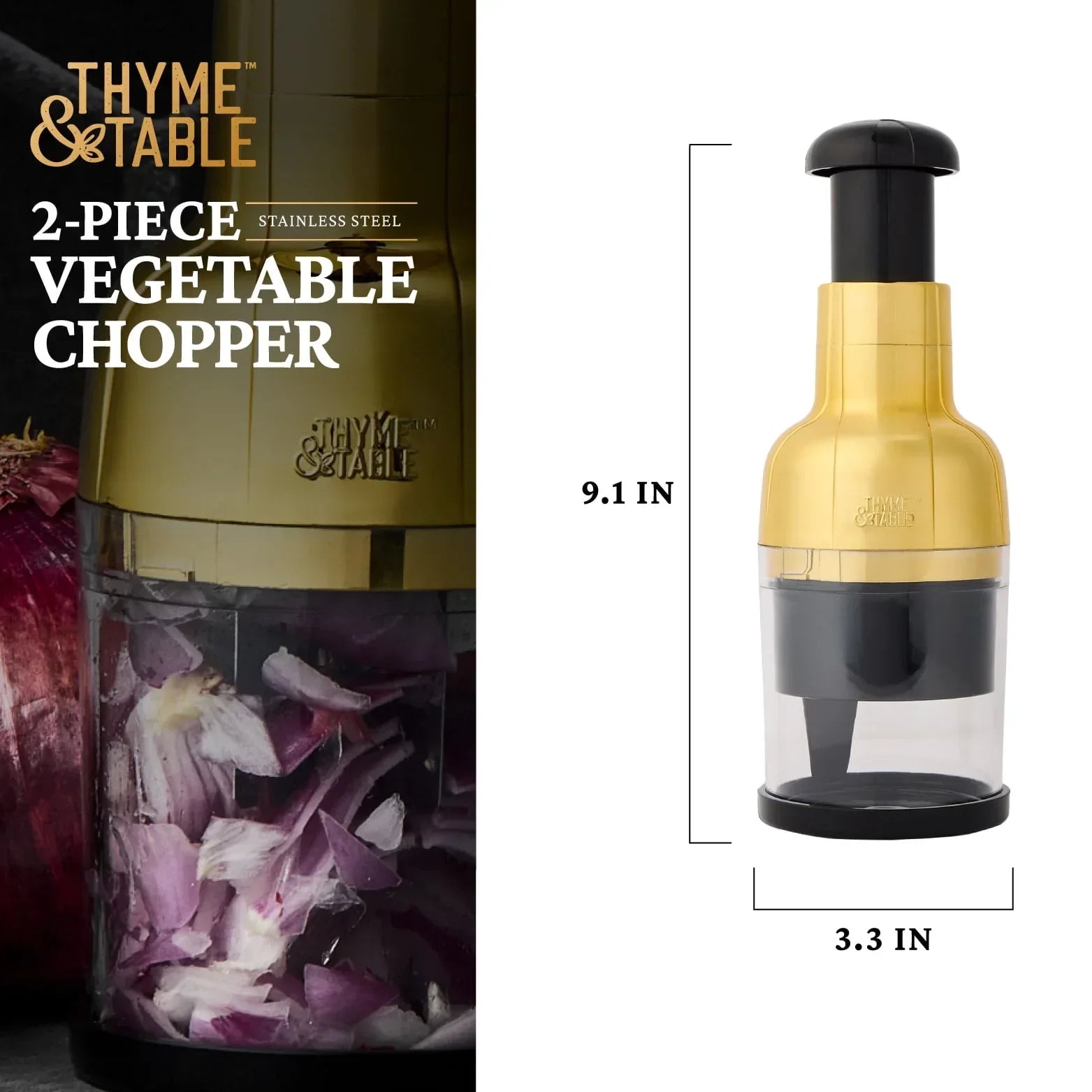 Thyme & Table Veggie Chopper with Stainless Steel Blade