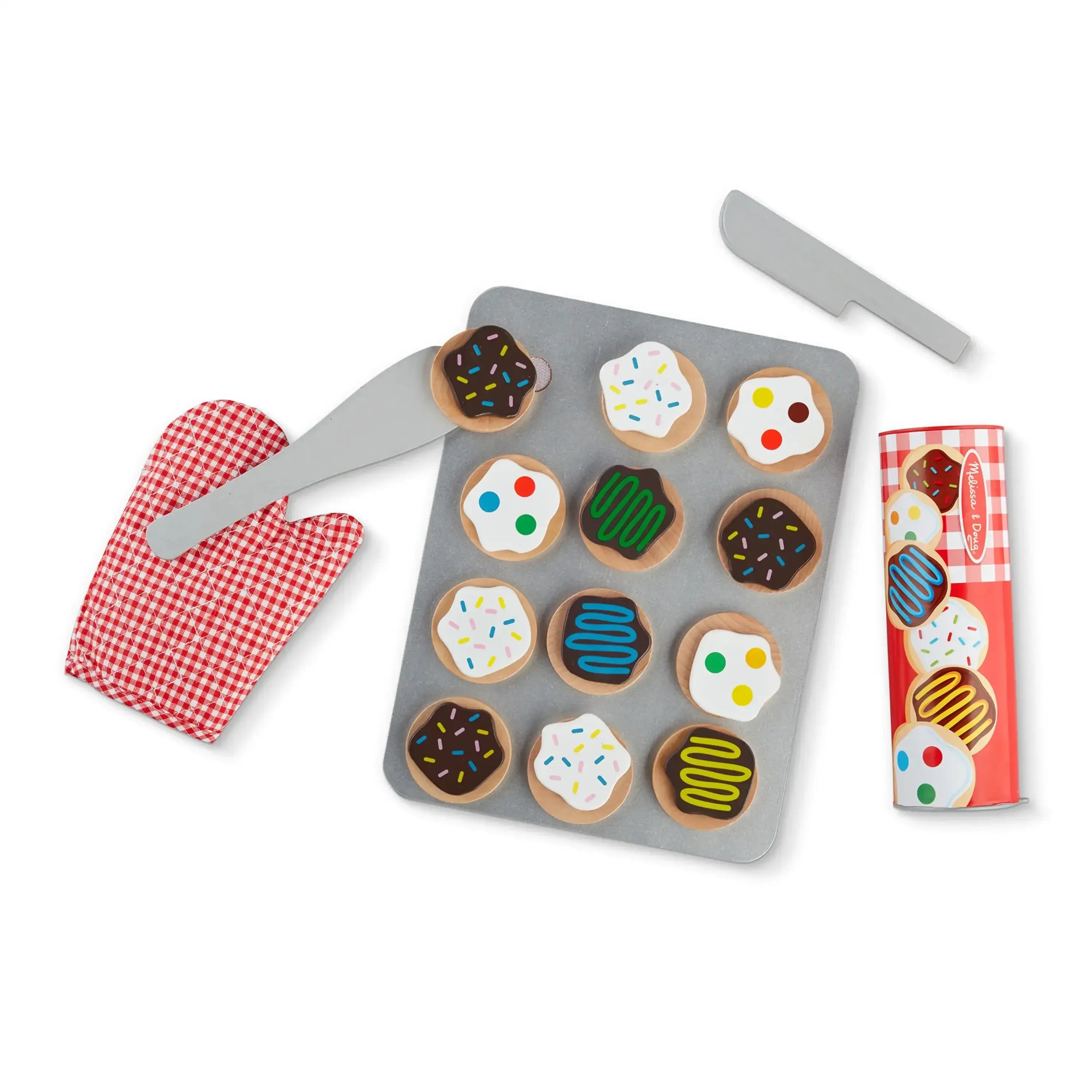 Melissa & Doug Slice and Bake Wooden Cookie Play Food Set - USA MEGA SHOP