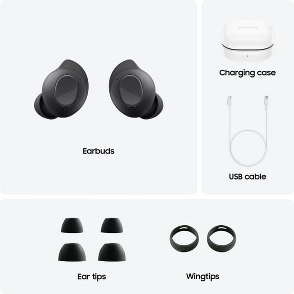 Samsung Galaxy Buds FE Bluetooth Earbuds with Charging Case, Graphite