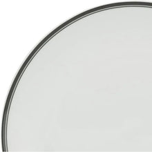 Ceramic dinner plate rim with black band border