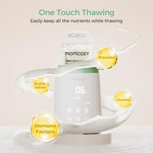 Bottle warmer with temp-sensing milk storage bag for one-touch thawing