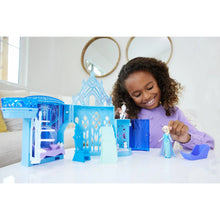 Frozen ice palace dollhouse playset with Elsa doll, Olaf figure, and accessories