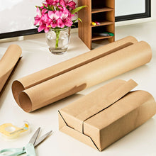 Kraft paper roll with rolled sheets and flat sheets for wrapping