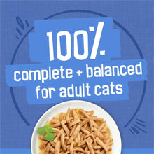 Purina Friskies shreds in gravy served in a bowl for adult cats
