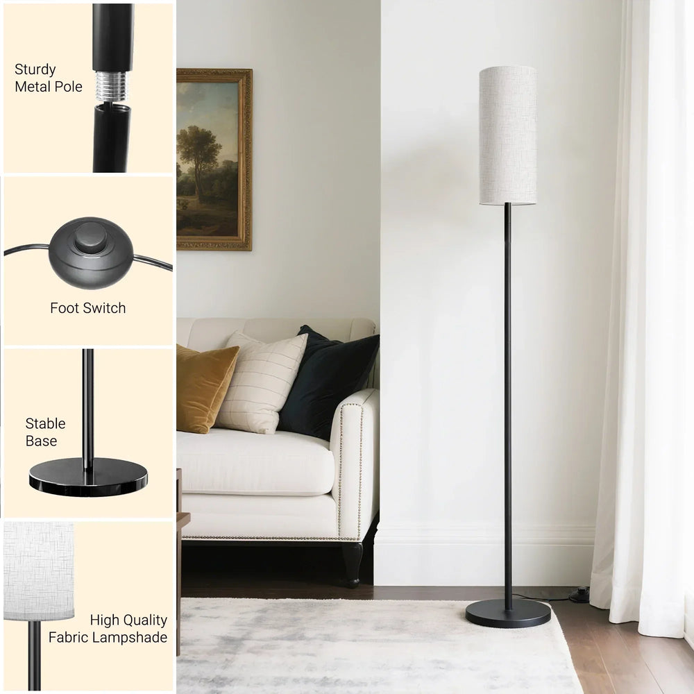 DAYBETTER LED Floor Lamp, with Remote Control, 3000K-6000K Stepless Dimming, 9W LED Bulbs, Standing Lamps for Living Room, Bedroom, Office - USA MEGA SHOP