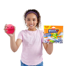 3-pack reusable animal balloon set by ZURU; girl holds pink balloon and box
