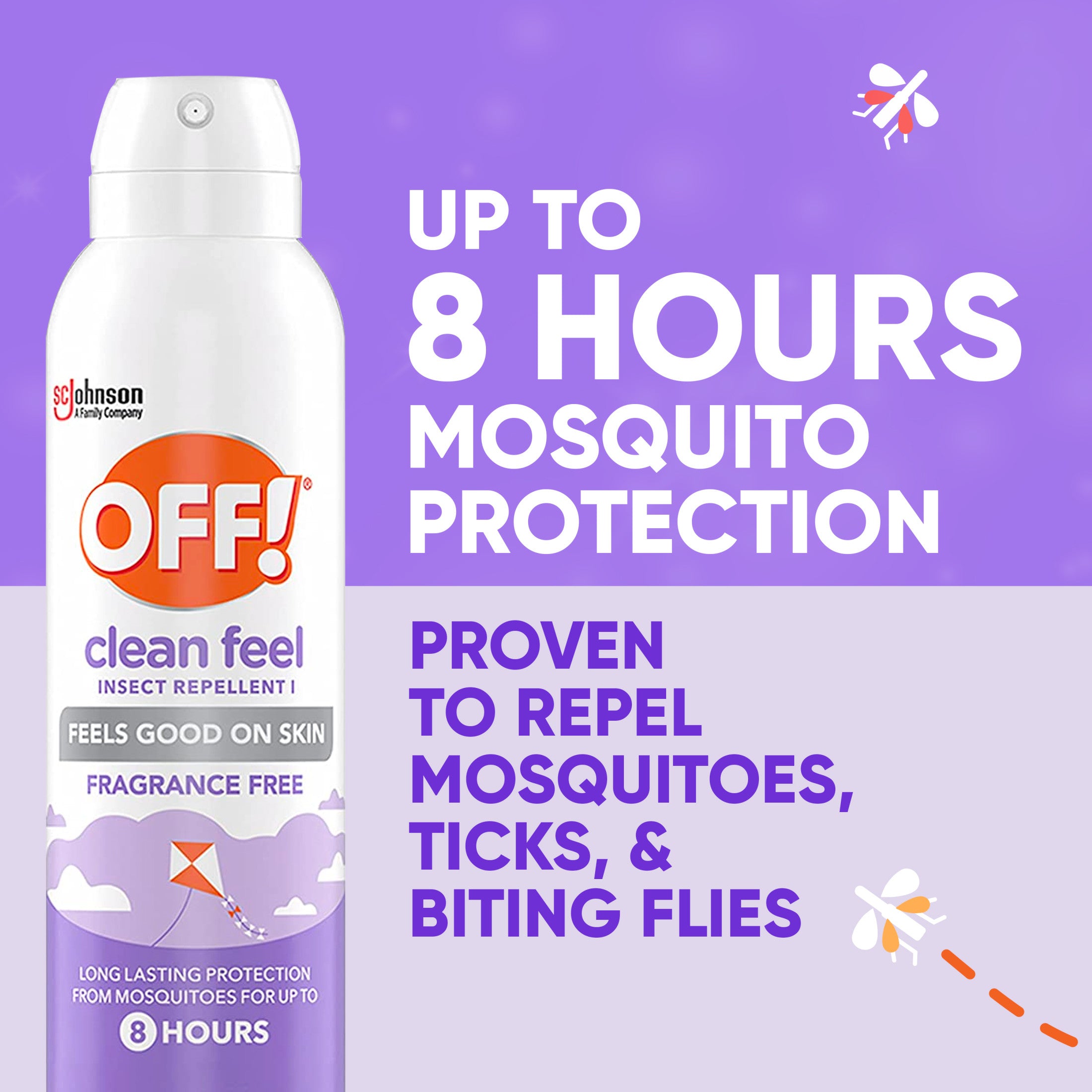 OFF! Clean Feel Picaridin Insect Repellent Aerosol, Mosquito & Bug Spray, 5 oz