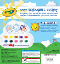 Ultra-Clean Washable Markers packaging panel with color swatches