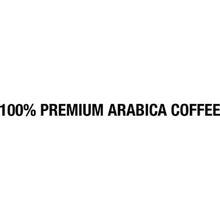 100% premium arabica coffee text on coffee pods box