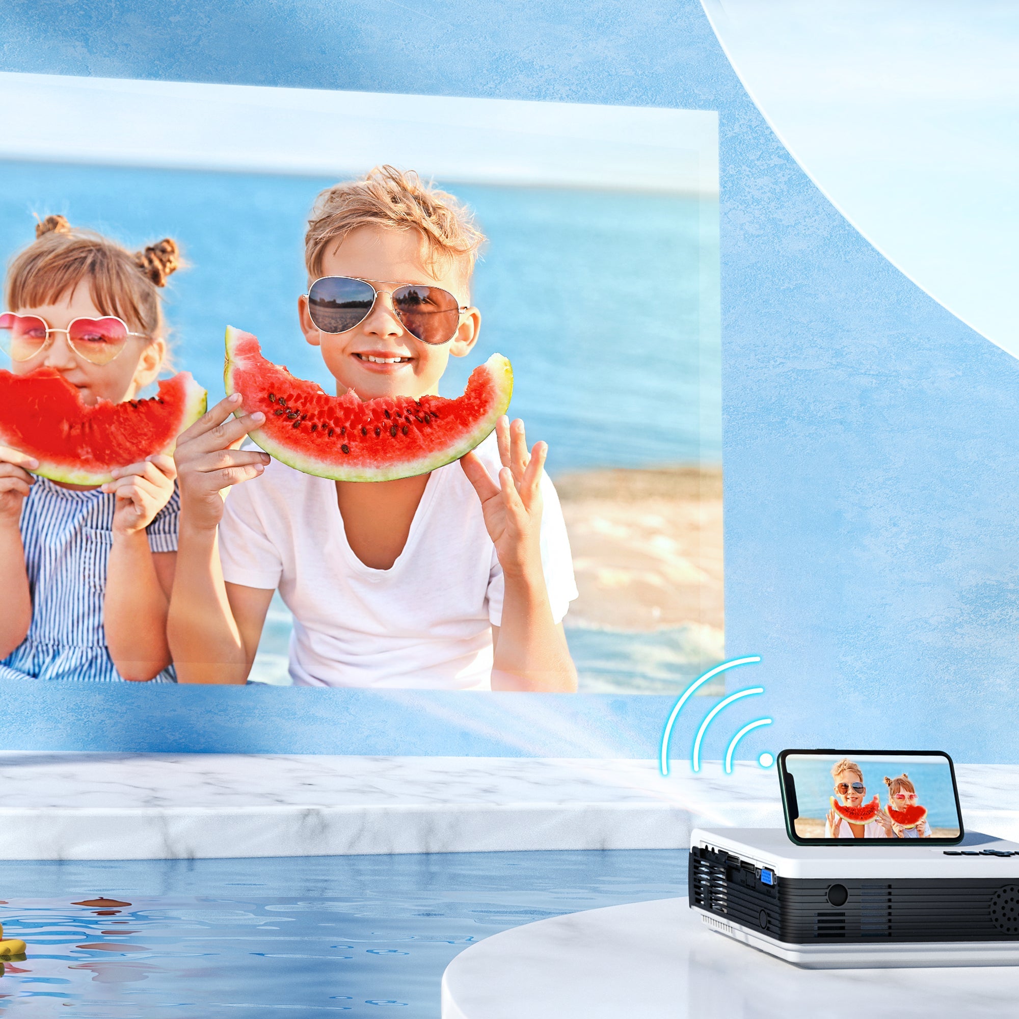 VANKYO Leisure 3 Pro Native 1080P Projector, Full HD 5G Wifi Projector with LCD Display