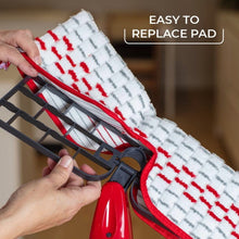 O-Cedar ProMist MAX replacement microfiber pad on mop frame with red clips