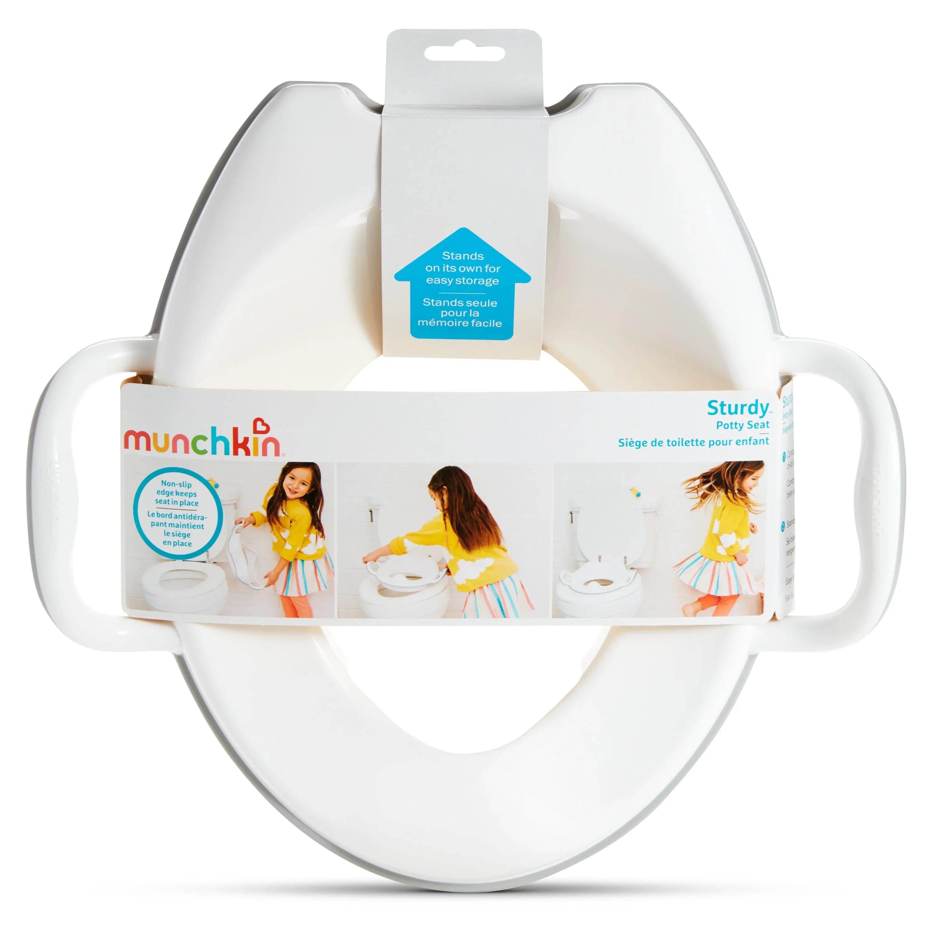 MunchkinÂ® Sturdyâ„¢ Toddler Potty Seat, Built-in Handles, Gray, Unisex - USA MEGA SHOP