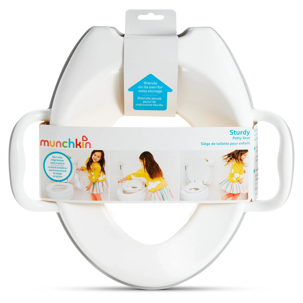 MunchkinÂ® Sturdyâ„¢ Toddler Potty Seat, Built-in Handles, Gray, Unisex - USA MEGA SHOP
