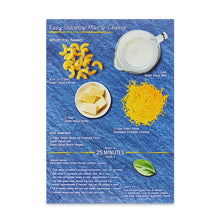 Elbow macaroni pasta box back with cooking directions