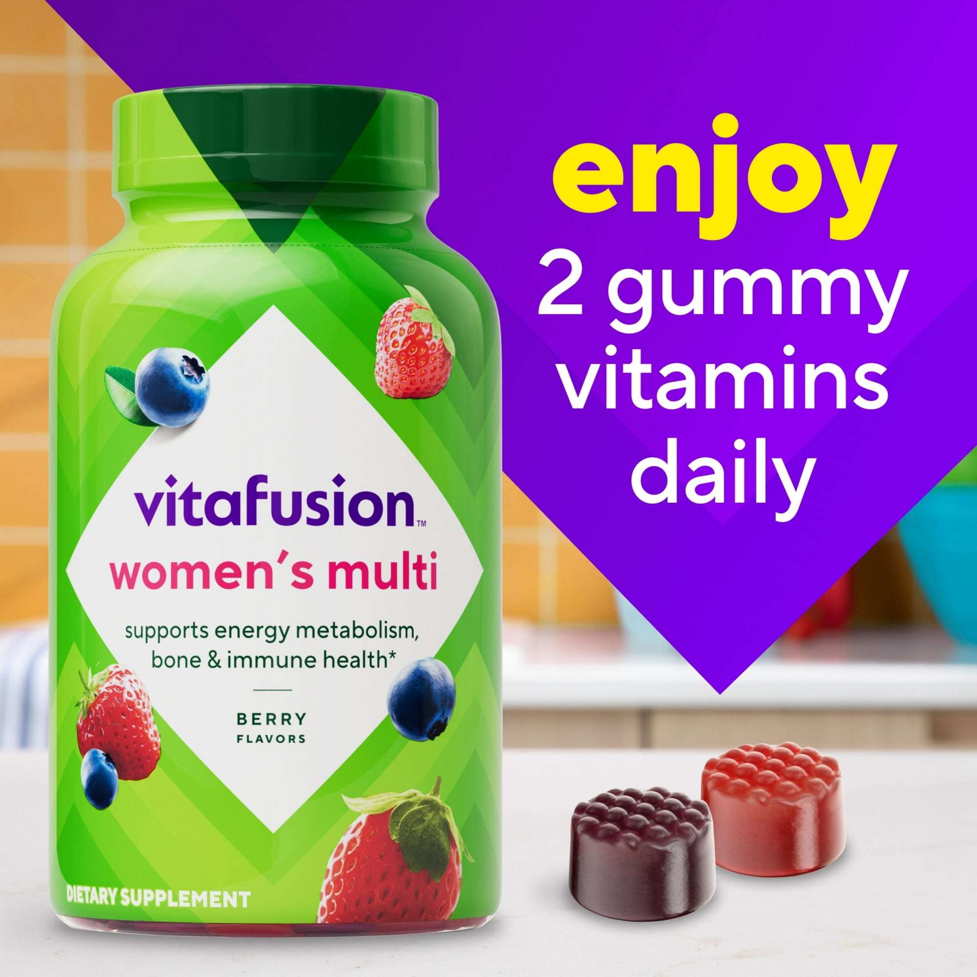 vitafusion Adult Gummy Vitamins for Women with 10% More Vitamins A, C, & E, 120 Count