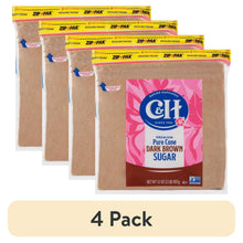 Sugar zipper-pak dark brown sugar, four-pack bundle in stand-up pouches