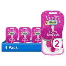 Gillette Venus Extra Smooth disposable women's razors, 2-pack with pink handle