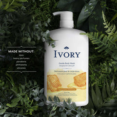 (4 pack) Ivory Mild & Gentle Body Wash, Milk & Honey Scent, for All Skin Types, 35 fl oz