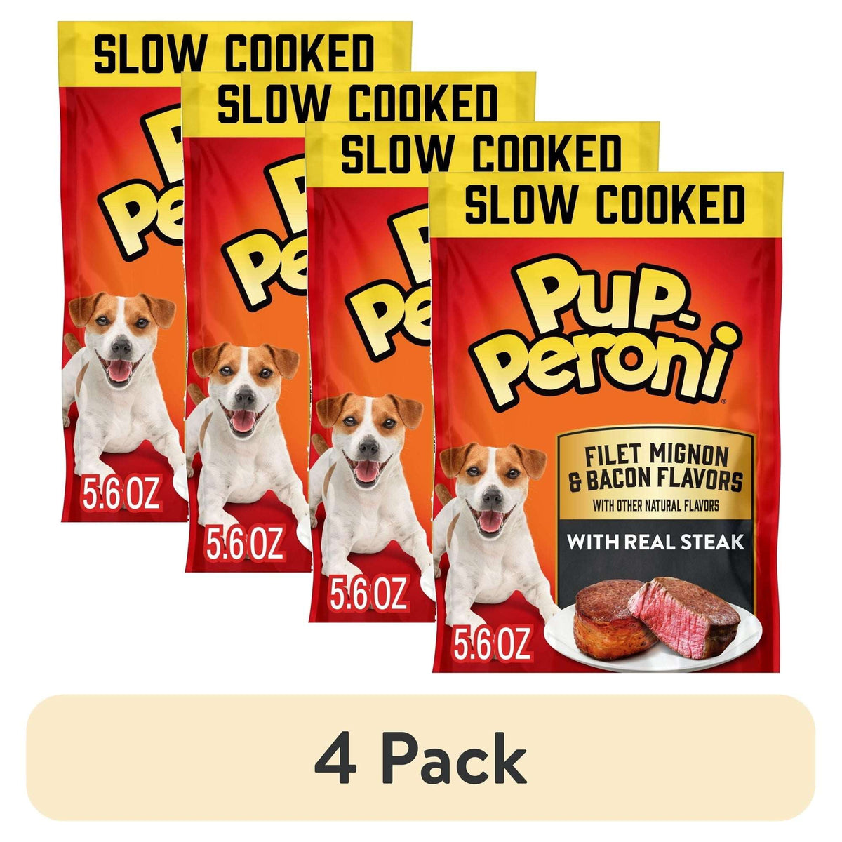 Pup Peroni Filet Mignon & Bacon Flavor Dog Treats, 5.6oz Bag