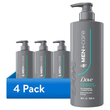 Dove Men+Care 2-in-1 shampoo and conditioner 4-pack pump bottles, 18 fl oz