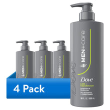 Men's 2-in-1 shampoo bottles 4-pack, Lime & Cedar scent, 18 fl oz
