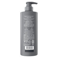 Men's 2-in-1 shampoo bottle back label, Lime+ Cedar, pump dispenser, 18 fl oz